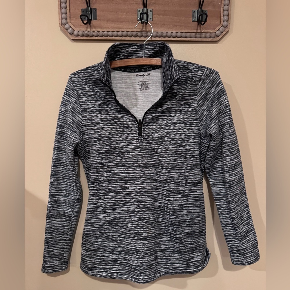 Emily B Quarter Zip Sweatshirt-LG